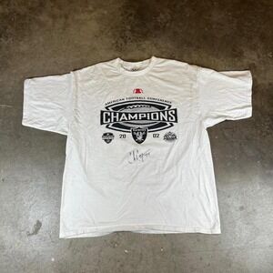 Vintage 2002 Lee white Oakland Raiders 2002 AFC Champions T-Shirt Men's Size XXL